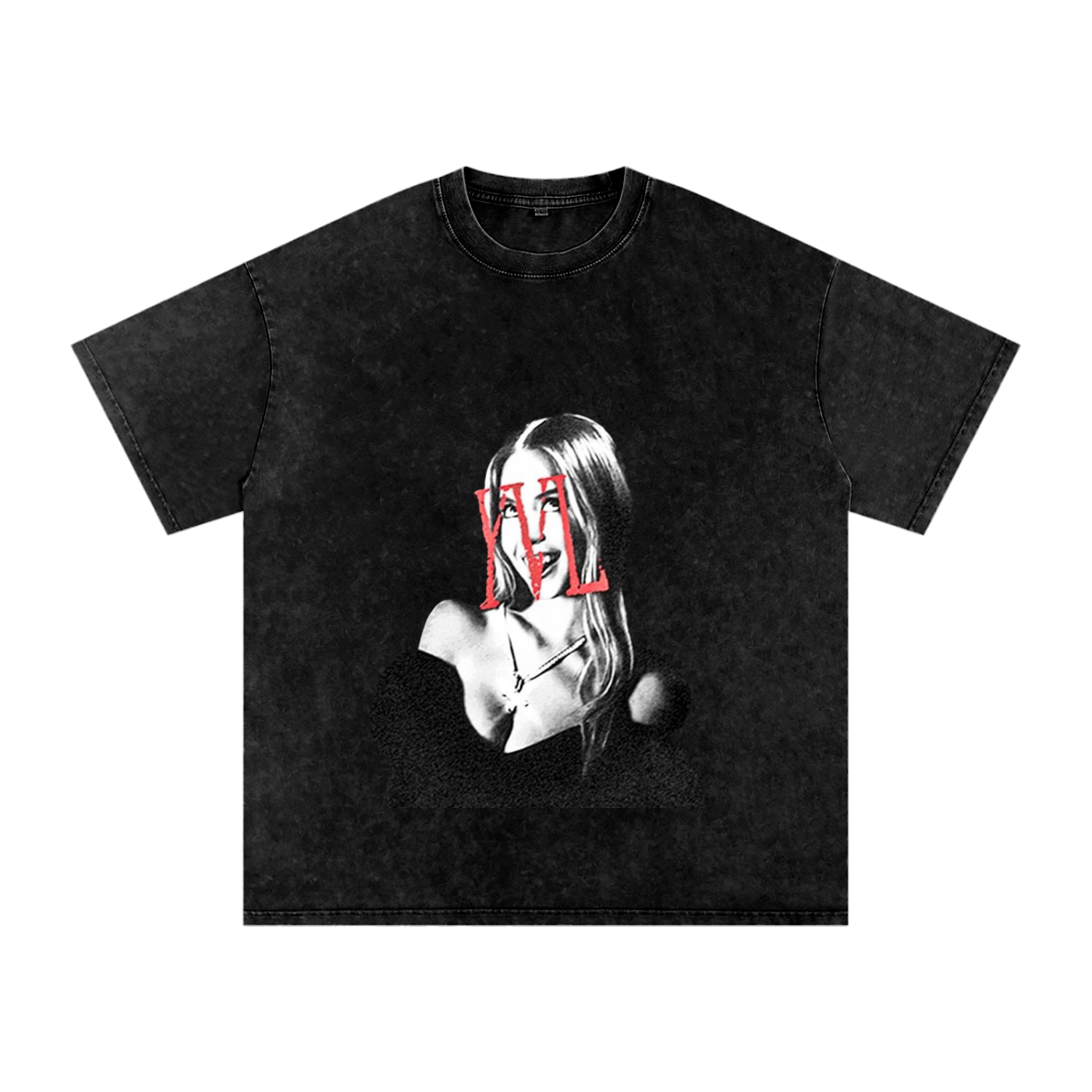 Snow Washed Oversized Cotton T-Shirt